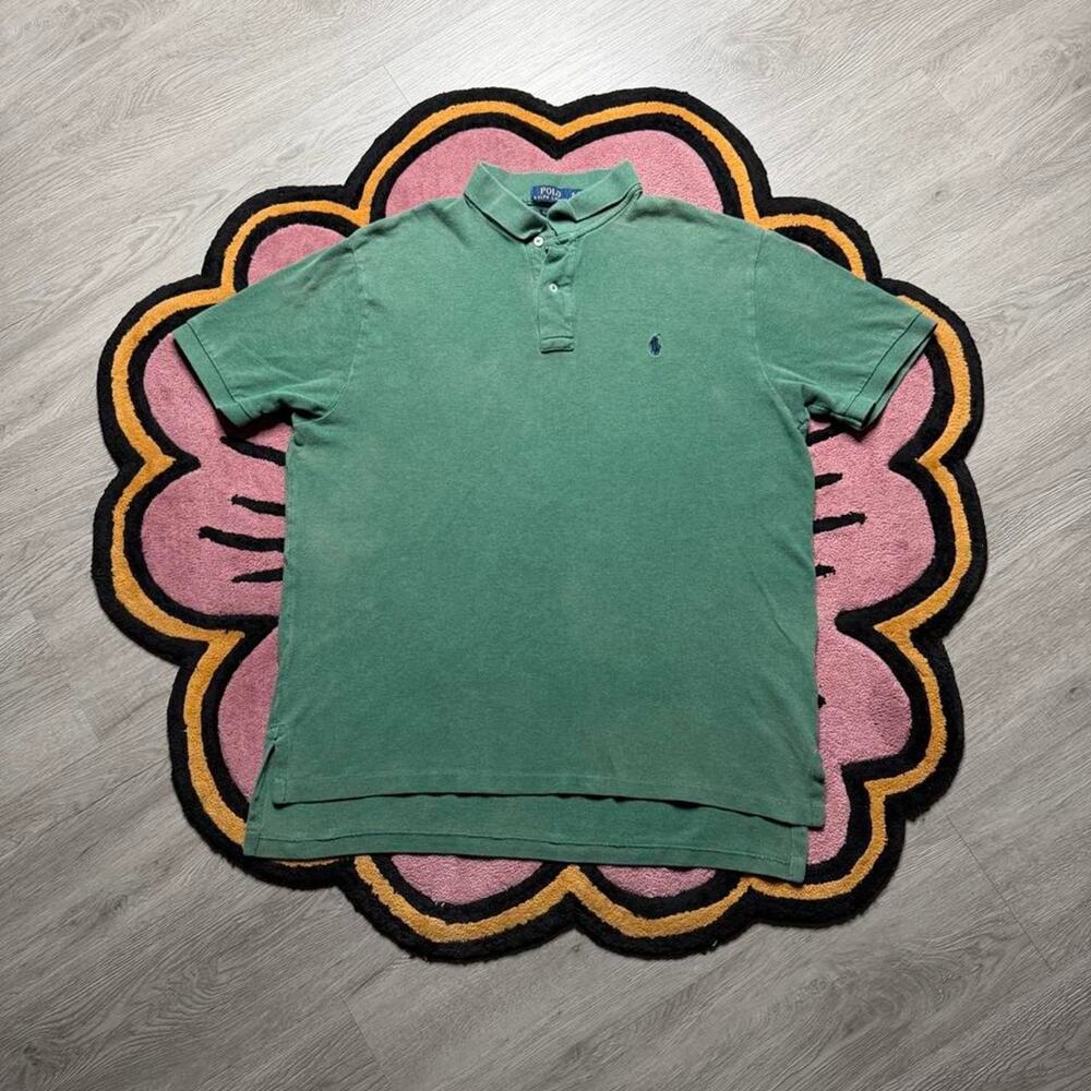 Polo Ralph Lauren Embroidered Logo Casual Classic Fit Polo Shirt Size XL Green